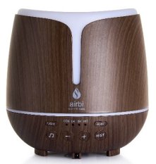 Aroma difuzér s bluetooth reproduktorem a osvětlením Airbi Sonic - tmavé dřevo