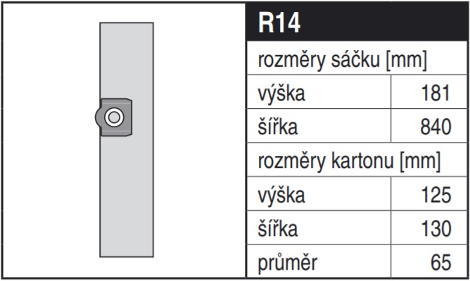 Papírové sáčky do vysavače R14