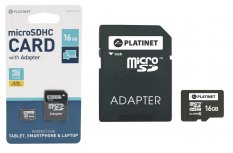 Paměťová micro SDHC karta 16 GB a adaptér SD