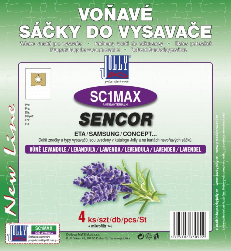 Sáčky do vysavače SC1 Max s vůní levandule
