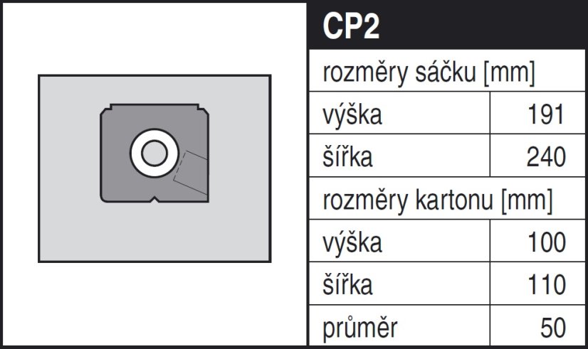 Papírové sáčky do vysavače CP2 Jolly