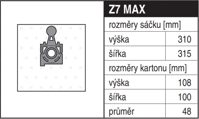 Náhradní sáčky do vysavače za originální Zelmer SAF-BAG 49.4220, Zelmer Org. Gr. 49.4220