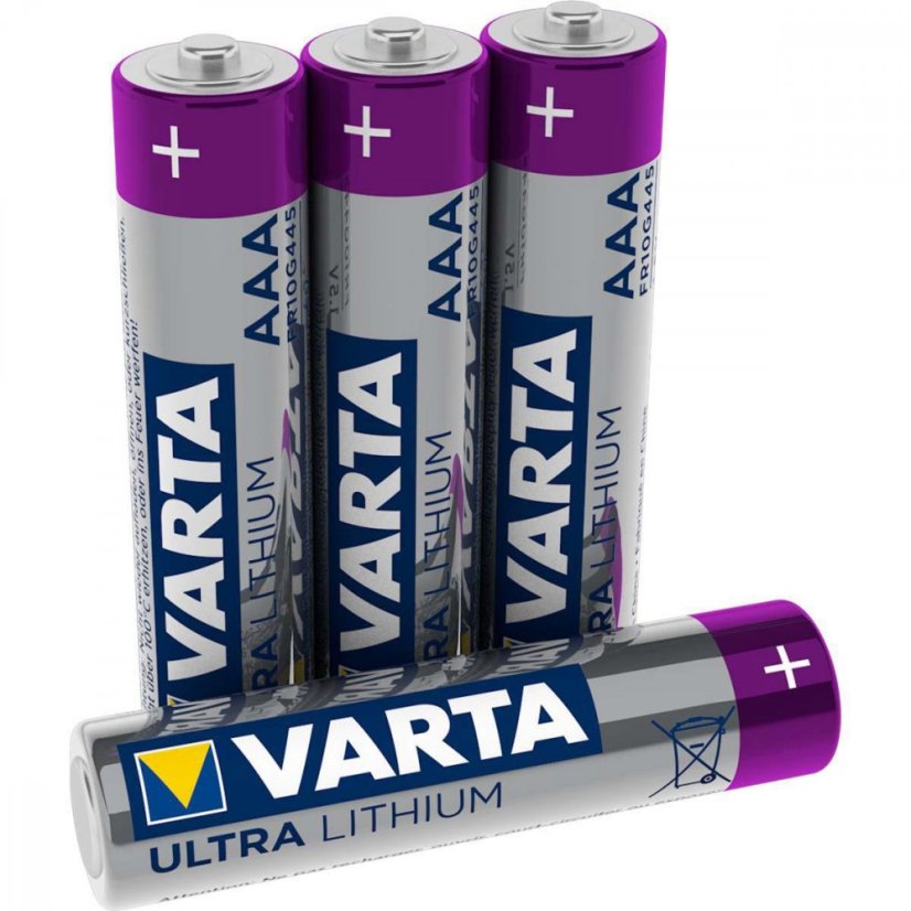 Lithiové baterie mikrotužkové typ AAA - 4ks