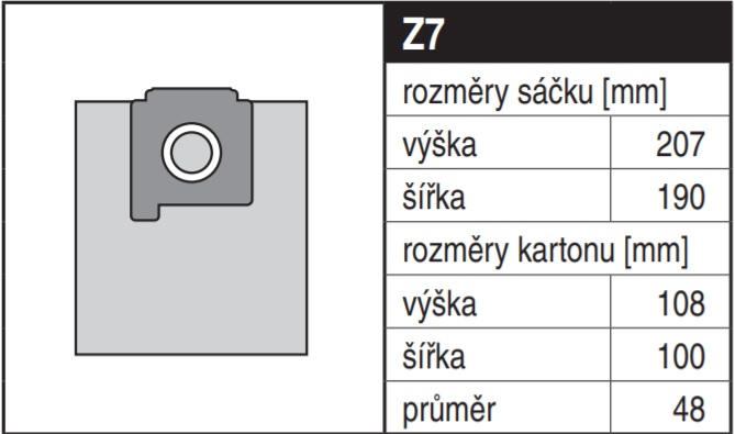 Náhradní papírové sáčky do vysavače za originální Zelmer SAF-BAG 49.4200, Zelmer SAF-BAG 49.4220