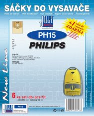 Papírové sáčky do vysavače Philips Sydney, Philips Stockholm, Philips Sahara