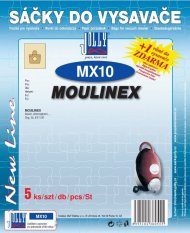 Papírové sáčky do vysavače MX10