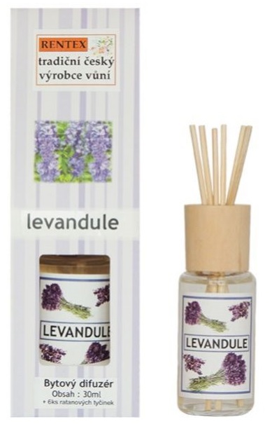 Difuzér 30ml + 6ks tyčinek levandule