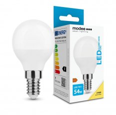 LED mini globe žárovka se závitem E14 (7W svítí jako 54W) - teplá bílá