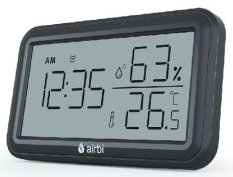 Pokojový teploměr a vlhkoměr Airbi Indoor - černý