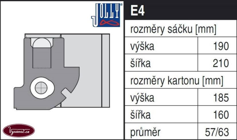 Papírové sáčky do vysavače Jolly E4